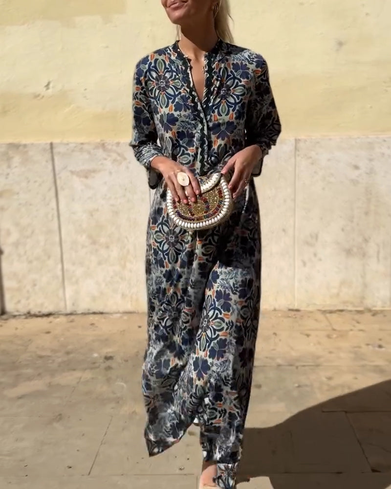 Robe à imprimé mode rétro