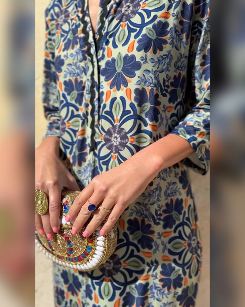 Robe à imprimé mode rétro