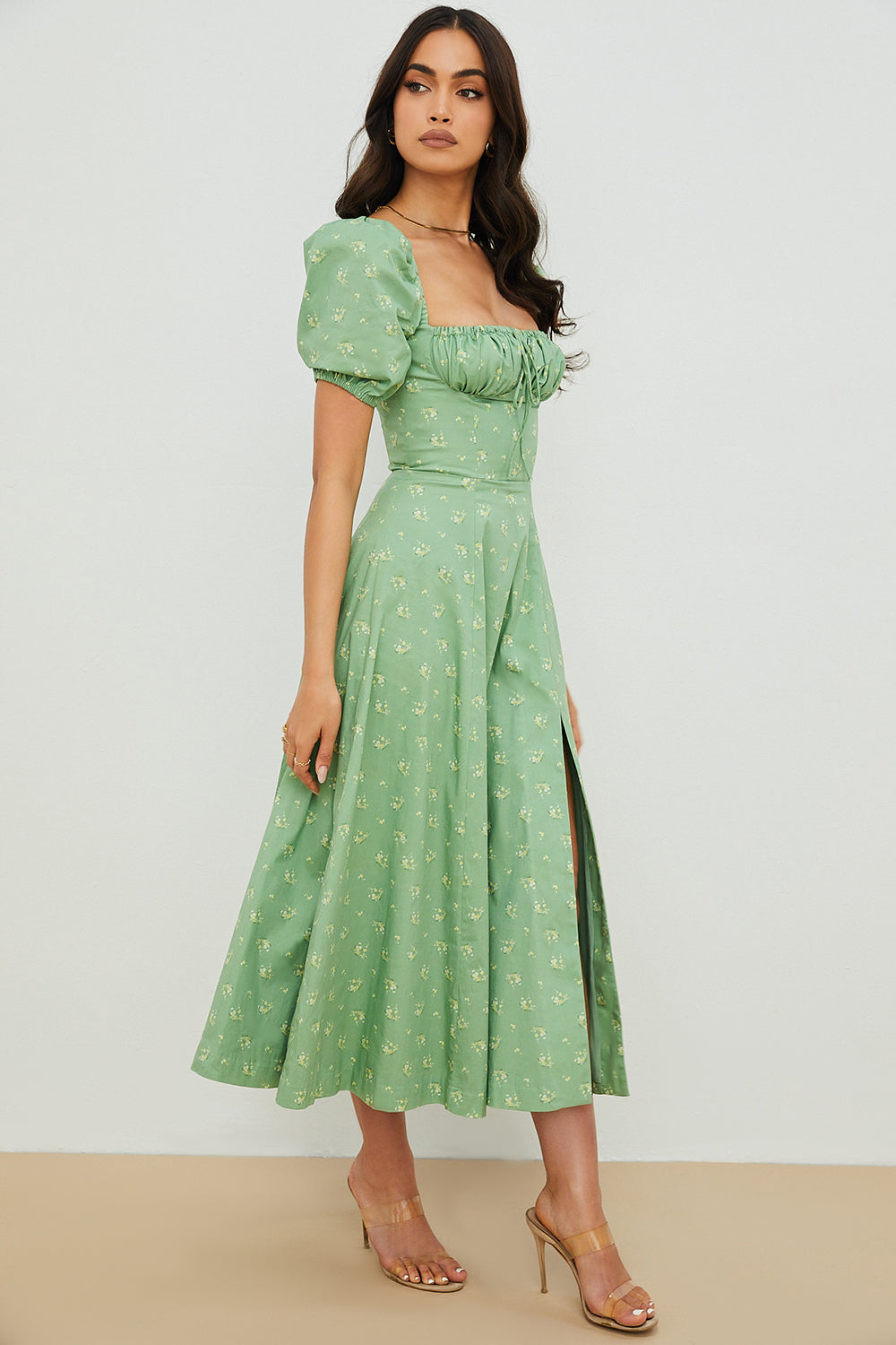 Aviana - Robe à Manches Bouffantes Bloom