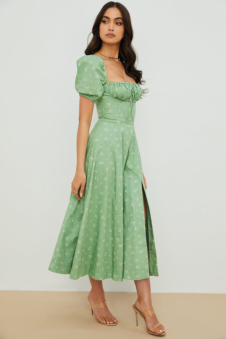 Aviana - Robe à Manches Bouffantes Bloom