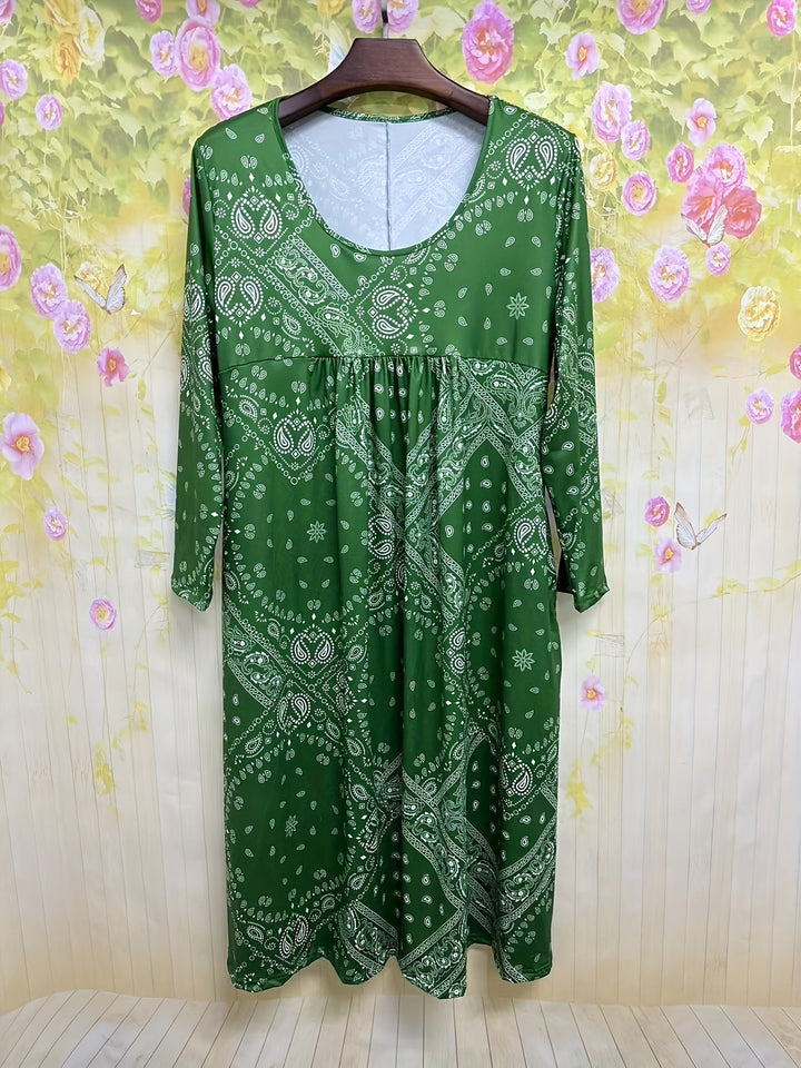 ELOWEN | ROBE MIDI À MANCHES LONGUES CASUAL