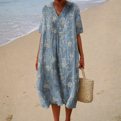 Robe d’Été Imprimée Flatteuse