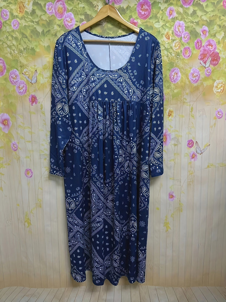 ELOWEN | ROBE MIDI À MANCHES LONGUES CASUAL