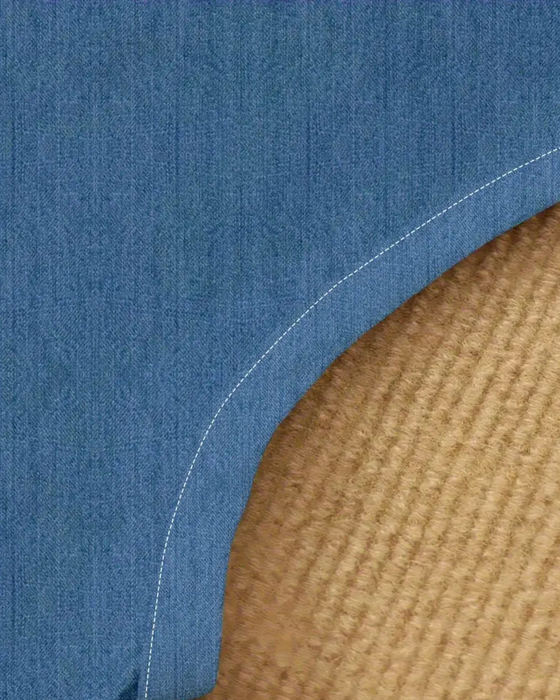 Robe Sans Manches Imitation Denim