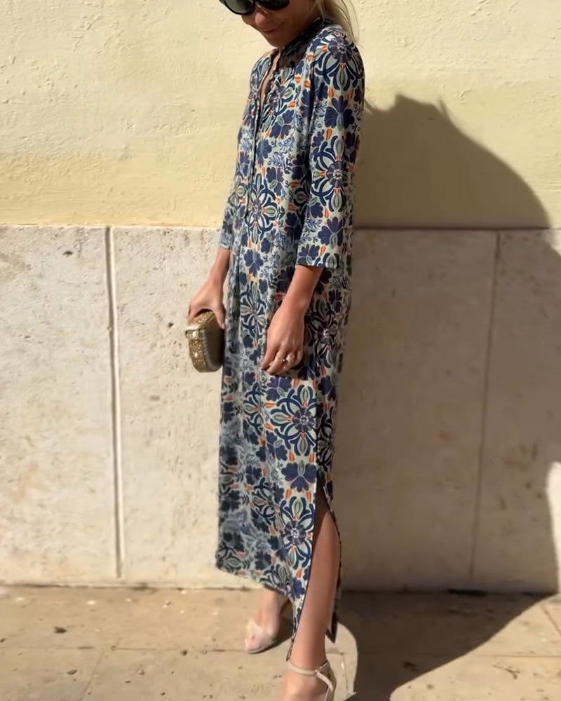 Robe à imprimé mode rétro