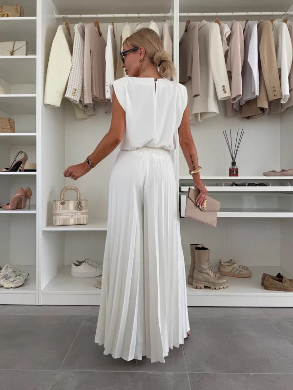 Marian - Ensemble Plissé Élégant