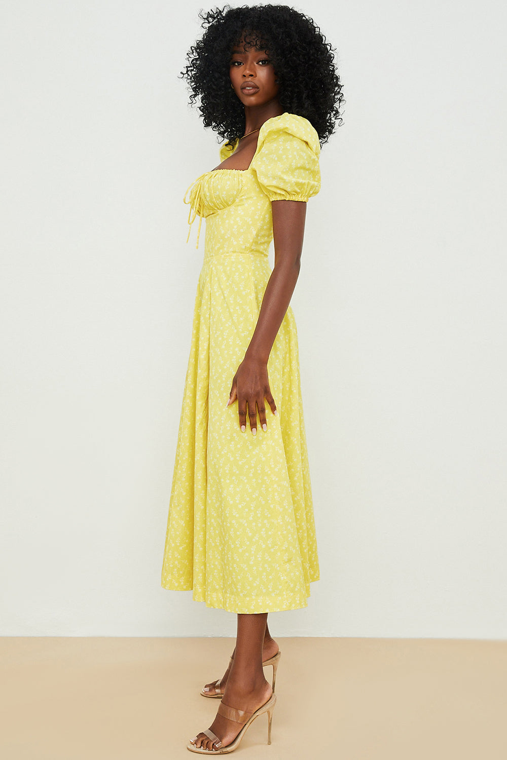 Aviana - Robe à Manches Bouffantes Bloom